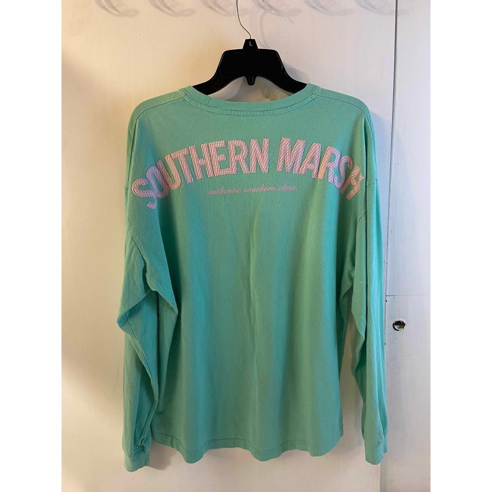 Southern‎ Marsh spirit t-shirt mint green LS Spellout Xl rn# 126742